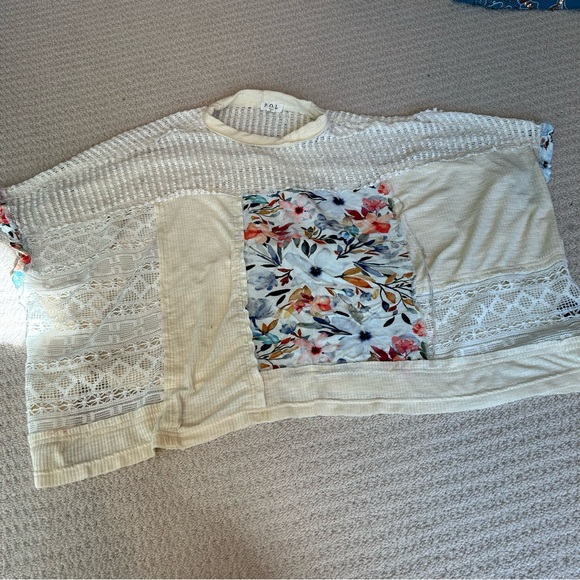 POL Birdie Patchwork Mesh Oversized Tee - Picture 9 of 15